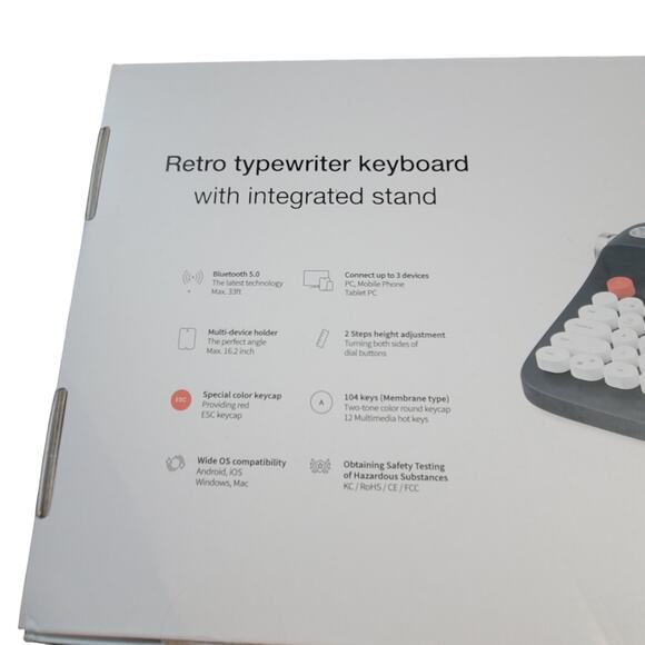 Accto Retro Bluetooth Keyboard - Picture 6 of 6